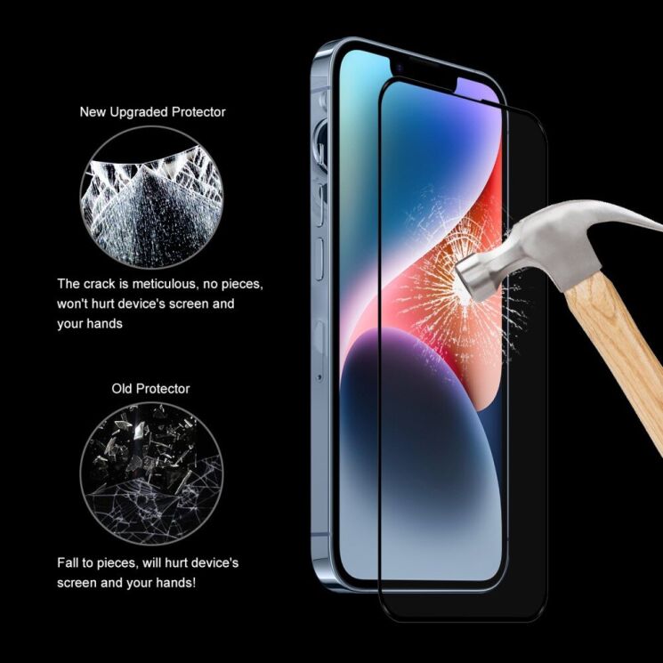 Захисне скло Deexe Full Glue Coverage для Apple iPhone 16e - Black: фото 4 з 4