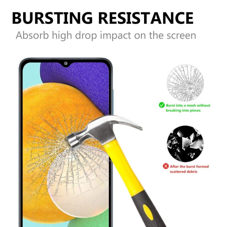 Защитное стекло Deexe Full Glue Coverage для Samsung Galaxy A13 5G - Black: фото 3 из 6