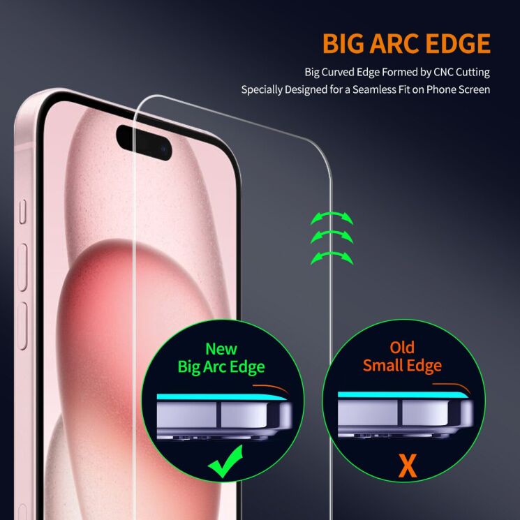 Защитное стекло ENKAY 0.26mm 9H для Apple iPhone 17: фото 5 из 7