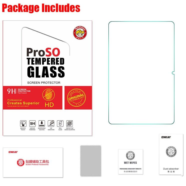 Захисне скло HAT PRINCE 0.33mm 2.5D для OnePlus Pad 2 Pro / Pad 3: фото 7 з 7