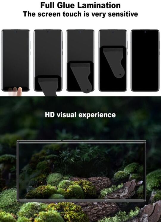 Захисне скло IMAK 3D Curved Glass with Positioning Framework для Samsung Galaxy S23 Ultra (S918) - Black: фото 7 з 8