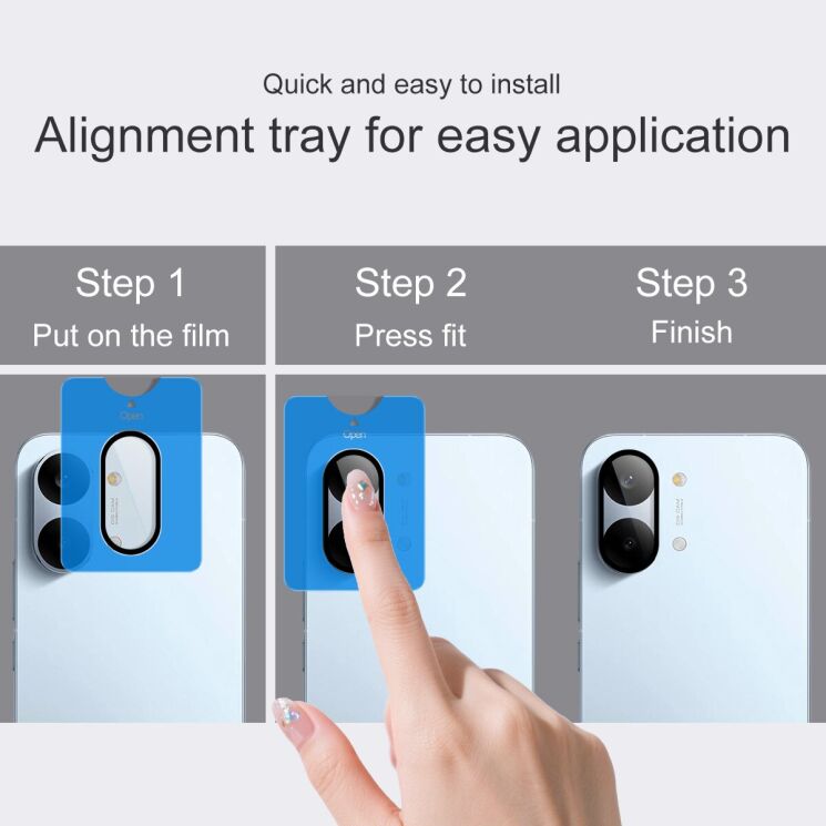 Защитное стекло IMAK Camera Black Lens для Xiaomi Poco X8 Pro Max - Black: фото 7 из 8