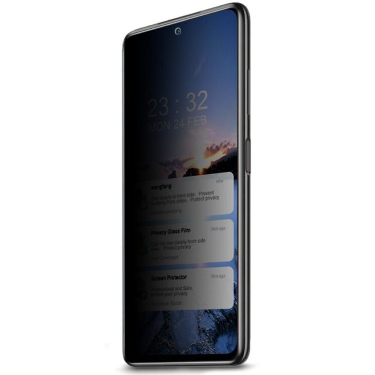 Защитное стекло IMAK Privacy 9H Protect для Xiaomi Poco X3 / Poco X3 Pro - Transparent: фото 4 из 15