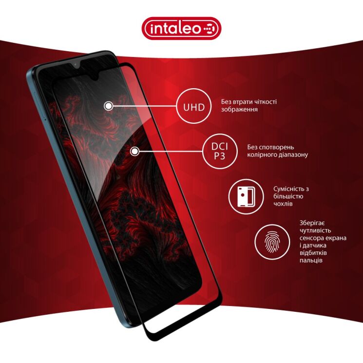 Захисне скло Intaleo Full Glue для Motorola Moto G06 - Black: фото 5 з 9
