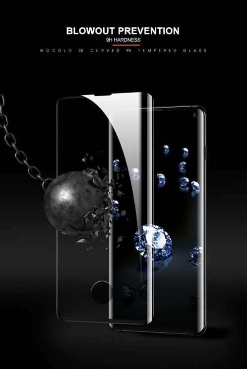 Защитное стекло MOCOLO 3D Curved Full Size для Samsung Galaxy S10 (G973) - Black: фото 9 из 12
