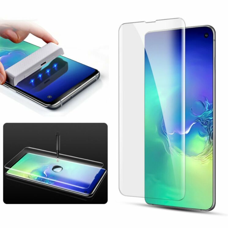 Захисне скло MOCOLO 3D Curved UV Glass для Samsung Galaxy S10 (G973) (с лампой UV): фото 2 з 17