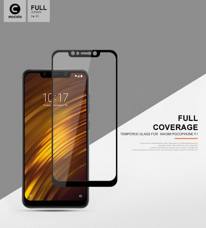 Захисне скло MOCOLO 3D Silk Print для Xiaomi Pocophone F1 - White: фото 4 з 10