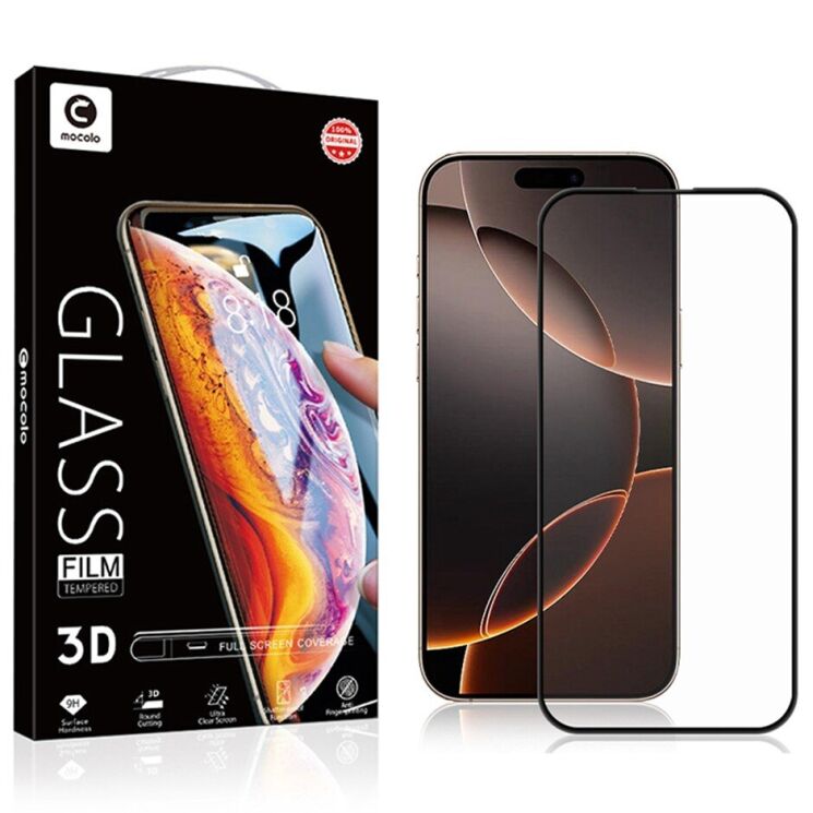 Защитное стекло MOCOLO 5D Curved Full Glue для Apple iPhone 17 Pro - Black: фото 6 из 6