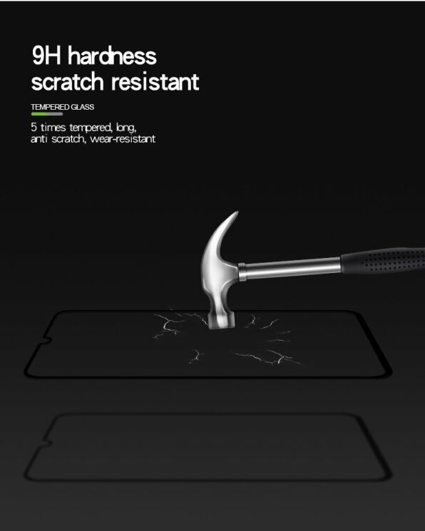 Захисне скло MOFI 9H Full Cover Glass для Samsung Galaxy A40 (А405) - Black: фото 8 з 14