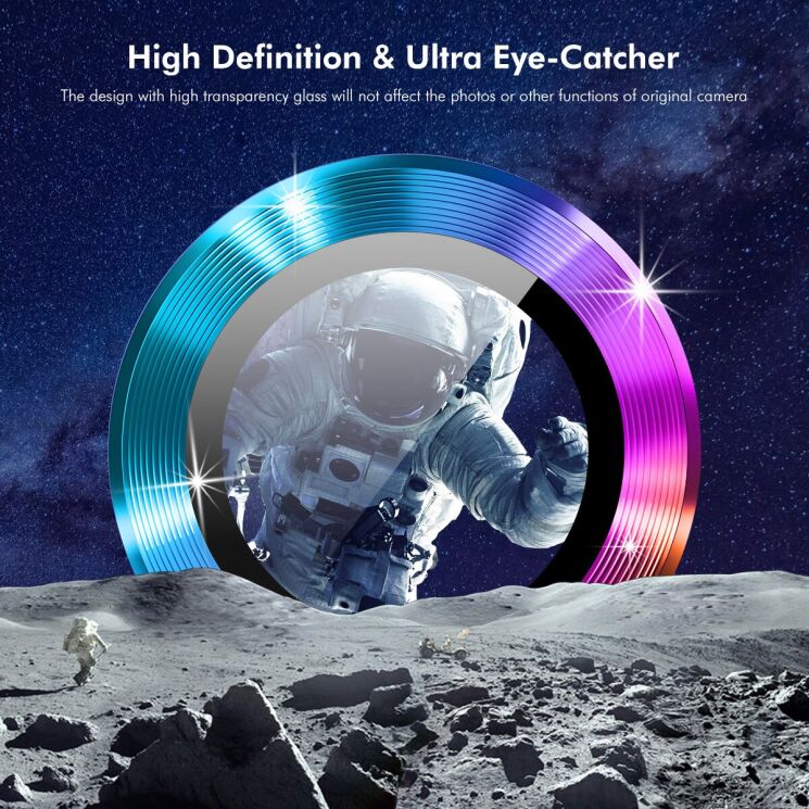 Защитное стекло на камеру ENKAY Metal Ring для Motorola Edge 70 Fusion - Pink: фото 2 из 7