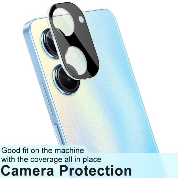 Защитное стекло на камеру IMAK Black Glass Lens для Realme 10 Pro - Black: фото 4 из 8