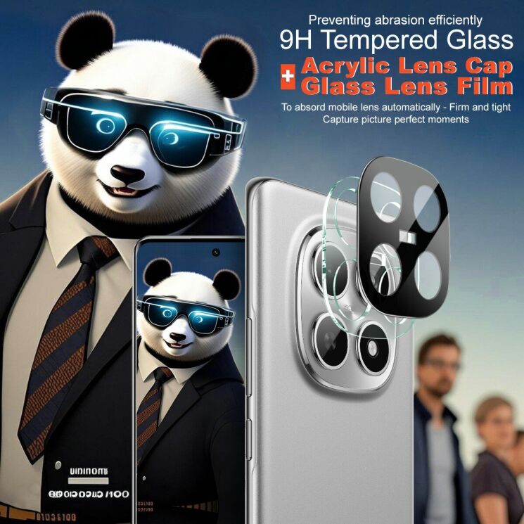 Защитное стекло на камеру IMAK Black Glass Lens для Xiaomi Redmi Note 15 - Black: фото 3 из 7