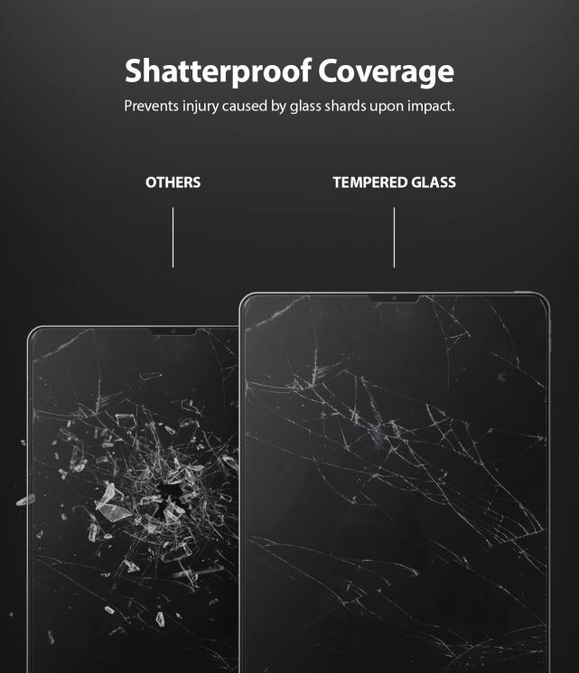 Защитное стекло Ringke Invisible Defender для Apple iPad Pro 12.9 (2020/2021/2022) AP-IPDPR12-PTFS - Clear: фото 8 из 9