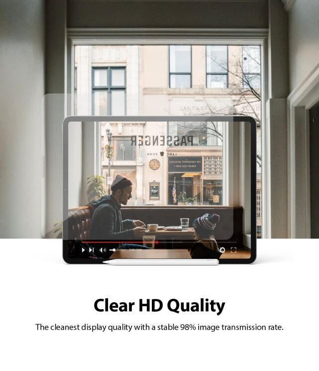 Защитное стекло Ringke Invisible Defender для Apple iPad Pro 12.9 (2020/2021/2022) AP-IPDPR12-PTFS - Clear: фото 9 из 9