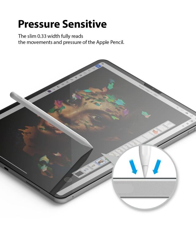 Защитное стекло Ringke Invisible Defender для Apple iPad Pro 12.9 (2020/2021/2022) AP-IPDPR12-PTFS - Clear: фото 3 из 9