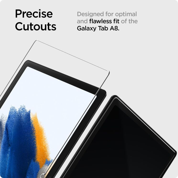 Защитное стекло Spigen (SGP) Screen Protector Glas.tR SLIM (FT) для Samsung Galaxy Tab A8 10.5 (X200/205): фото 3 из 6