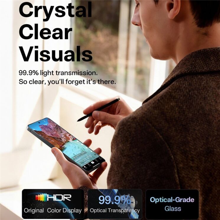 Защитное стекло TORRAS GlassGo для Samsung Galaxy S26 Plus: фото 6 из 12