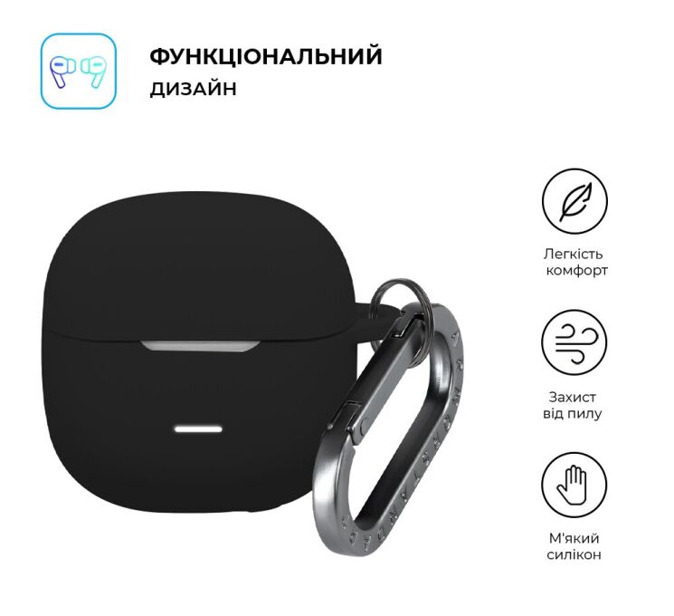 Защитный чехол ArmorStandart Hang Case для Xiaomi Redmi Buds 8 Active - Black: фото 3 из 3