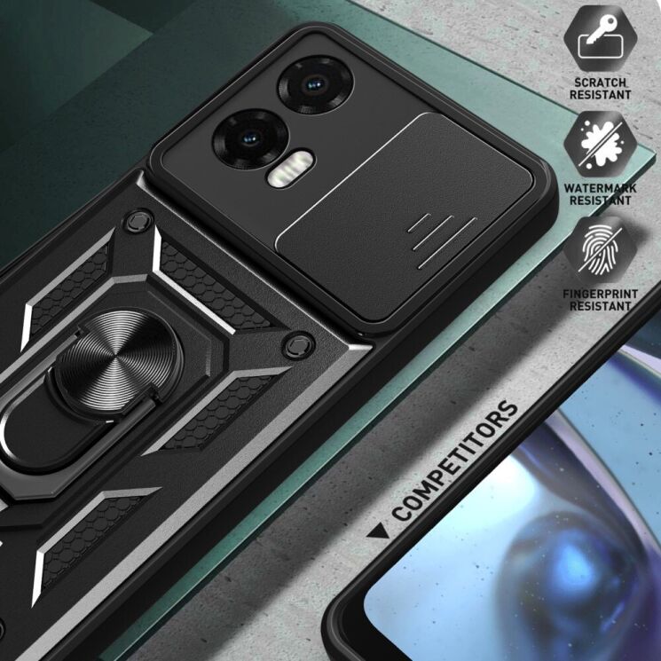 Защитный чехол Deexe Armor Shield для Motorola Moto G35 - Black: фото 3 из 9