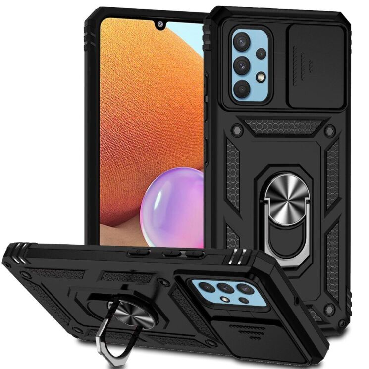 Защитный чехол Deexe Armor Shield для Samsung Galaxy A32 (А325) - Black: фото 1 из 9