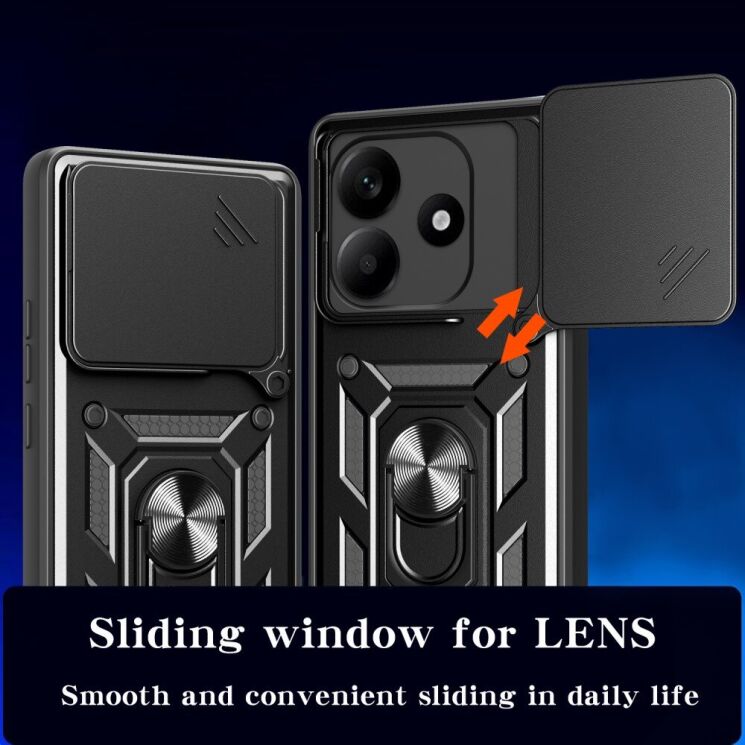 Защитный чехол Deexe Armor Shield для Xiaomi Redmi Note 14 5G - Black: фото 2 из 8