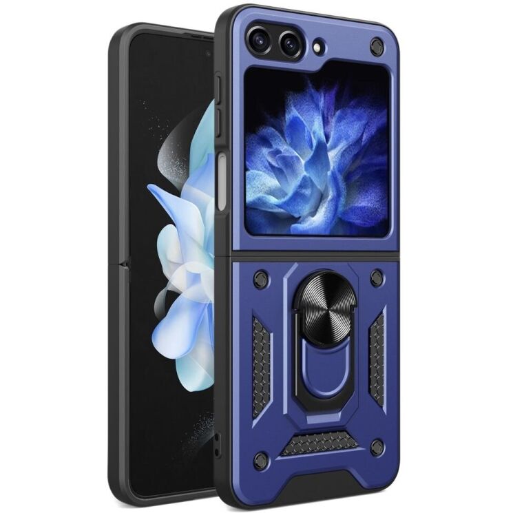 Защитный чехол Deexe Armor Shield (FF) для Samsung Galaxy Flip 6 - Blue: фото 1 из 10