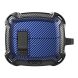 Защитный чехол Deexe Carbon Shield для Samsung Galaxy Buds 3 / Buds 3 Pro - Black / Blue (360927BL). Фото 1 из 9