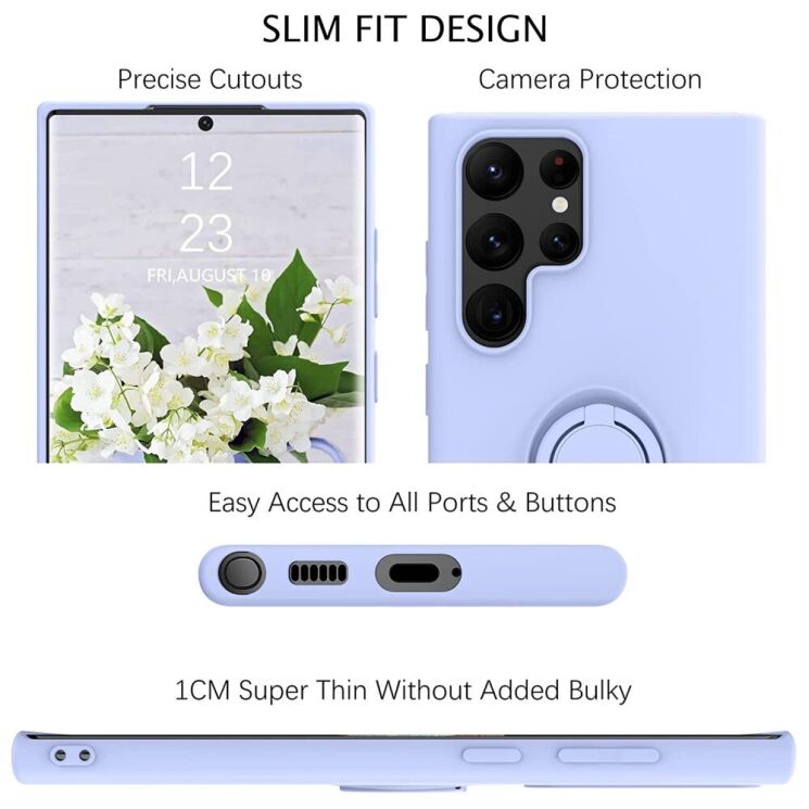 Защитный чехол Deexe Color Shell для Samsung Galaxy S22 Ultra (S908) - Purple: фото 5 из 8
