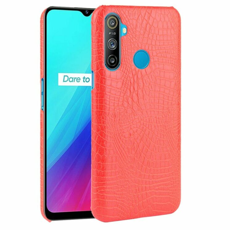 Захисний чохол Deexe Croco Style для Realme C3 - Red: фото 1 з 6