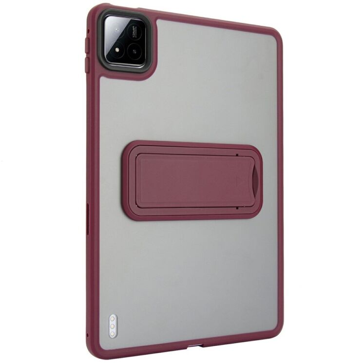 Защитный чехол Deexe Crystal Kickstand для Xiaomi Pad 7 / 7 Pro - Wine Red: фото 4 из 10