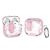 Защитный чехол Deexe Crystal Lock для AirPods 4 - Pink White Flower: фото 1 из 9