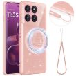 Защитный чехол Deexe Glitter Case with MagSafe для Motorola Edge 70 Fusion - Pink (409525P)