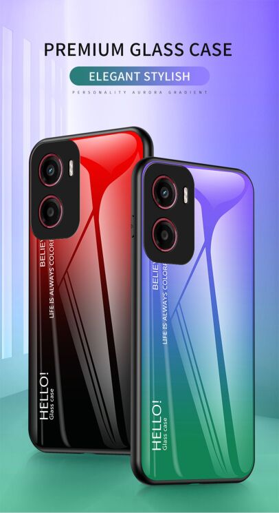 Захисний чохол Deexe Gradient Color для Motorola Moto G05 - Pink / Blue: фото 2 з 11