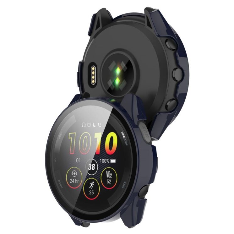 Захисний чохол Deexe Hard Frame для Garmin Forerunner 165 / 165 Music - Dark Blue: фото 7 з 8