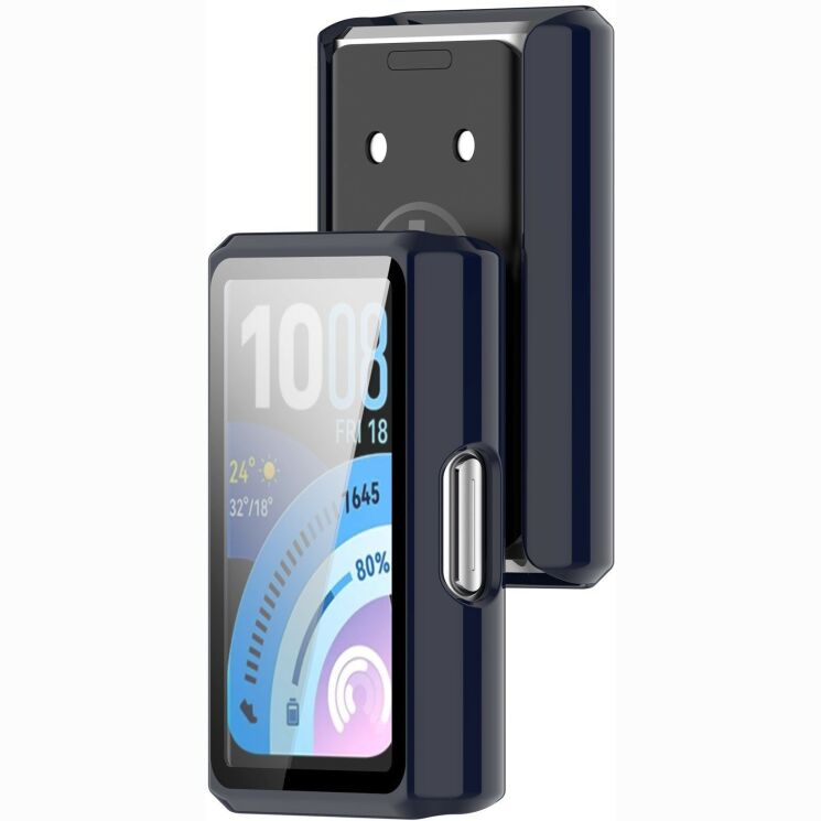 Защитный чехол Deexe Hard Frame для Huawei Band 11 Pro - Blue (410610L) Защитный чехол Deexe Hard Frame для Huawei Band 11 Pro - Blue: фото 2 из 3