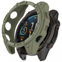 Защитный чехол Deexe Hollow Cover для Garmin Fenix 8 (47mm) - Jungle Green: фото 1 из 3