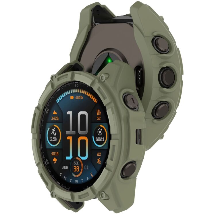 Захисний чохол Deexe Hollow Cover для Garmin Tactix 8 (51mm) - Green: фото 6 з 7