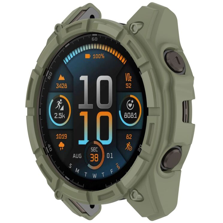 Захисний чохол Deexe Hollow Cover для Garmin Tactix 8 (51mm) - Green: фото 5 з 7