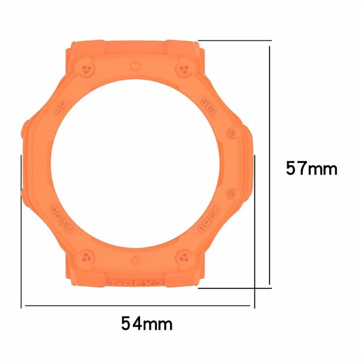 Защитный чехол Deexe Hollow Cover для Xiaomi Amazfit T-ReX 3 - Orange: фото 6 из 6