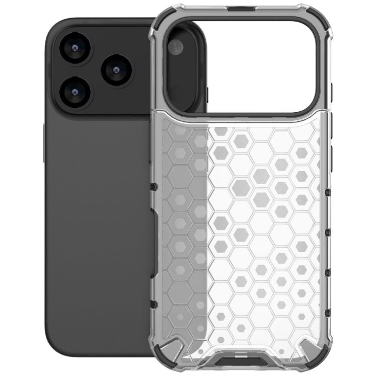 Защитный чехол Deexe Honeycomb Series для Apple iPhone 17 Pro - Grey: фото 4 из 8