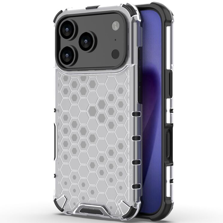 Защитный чехол Deexe Honeycomb Series для Apple iPhone 17 Pro - Grey: фото 1 из 8