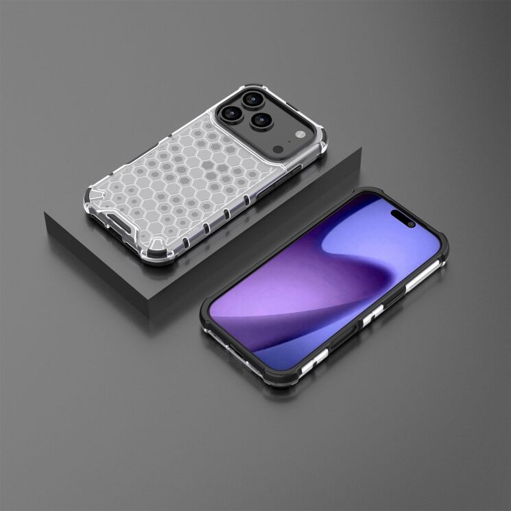 Защитный чехол Deexe Honeycomb Series для Apple iPhone 17 Pro - Grey: фото 6 из 8