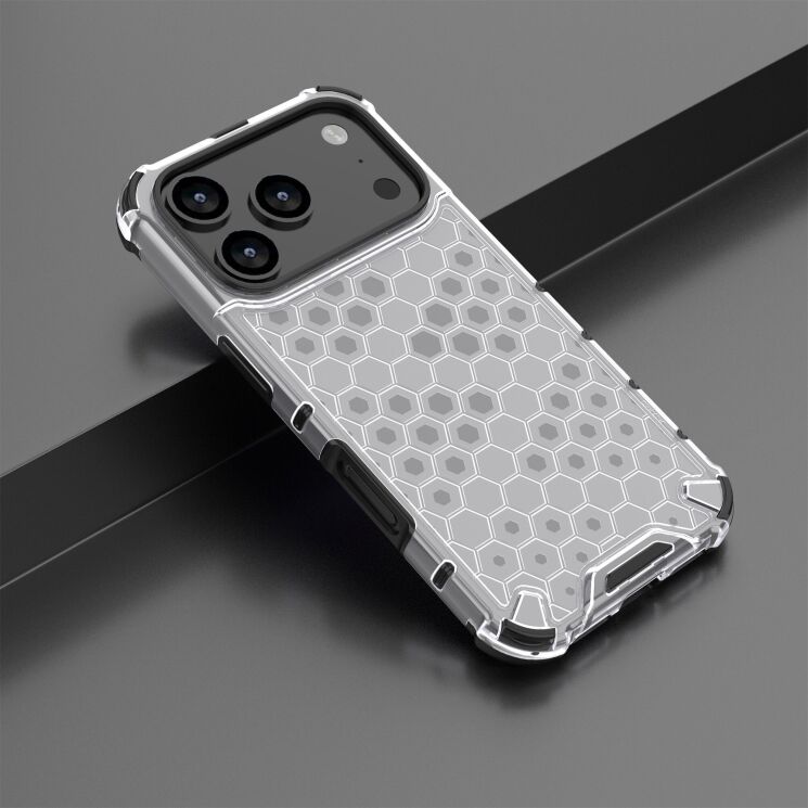 Защитный чехол Deexe Honeycomb Series для Apple iPhone 17 Pro - Grey: фото 5 из 8