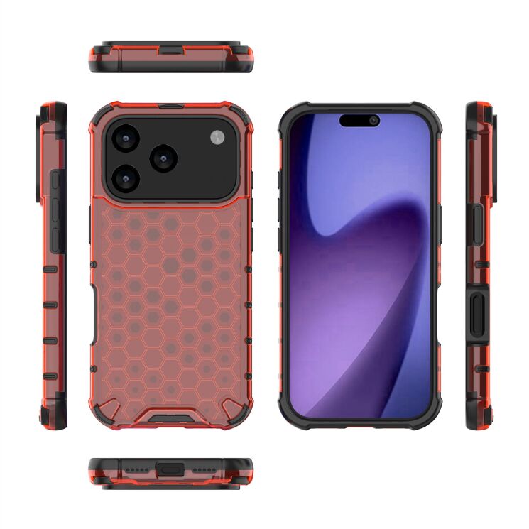 Защитный чехол Deexe Honeycomb Series для Apple iPhone 17 Pro - Grey: фото 8 из 8