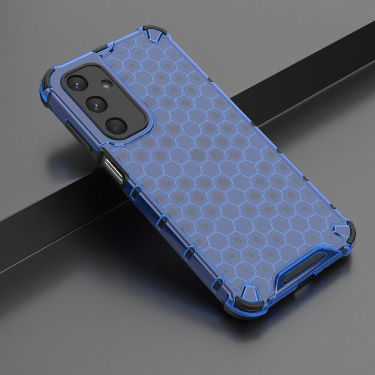 Захисний чохол Deexe Honeycomb Series для Samsung Galaxy M35 (M356) - Blue: фото 3 з 5