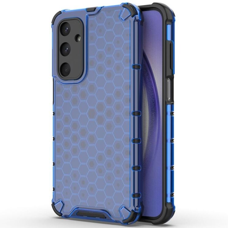 Захисний чохол Deexe Honeycomb Series для Samsung Galaxy M35 (M356) - Blue: фото 1 з 5