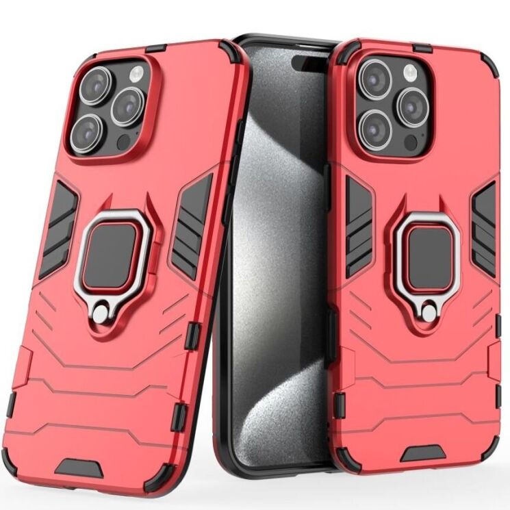 Защитный чехол Deexe Hybrid Case для Apple iPhone 16 Pro Max - Red: фото 1 из 6