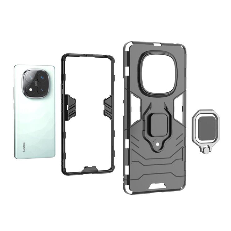 Защитный чехол Deexe Hybrid Case для Xiaomi Redmi Note 14 Pro - Blue: фото 5 из 6