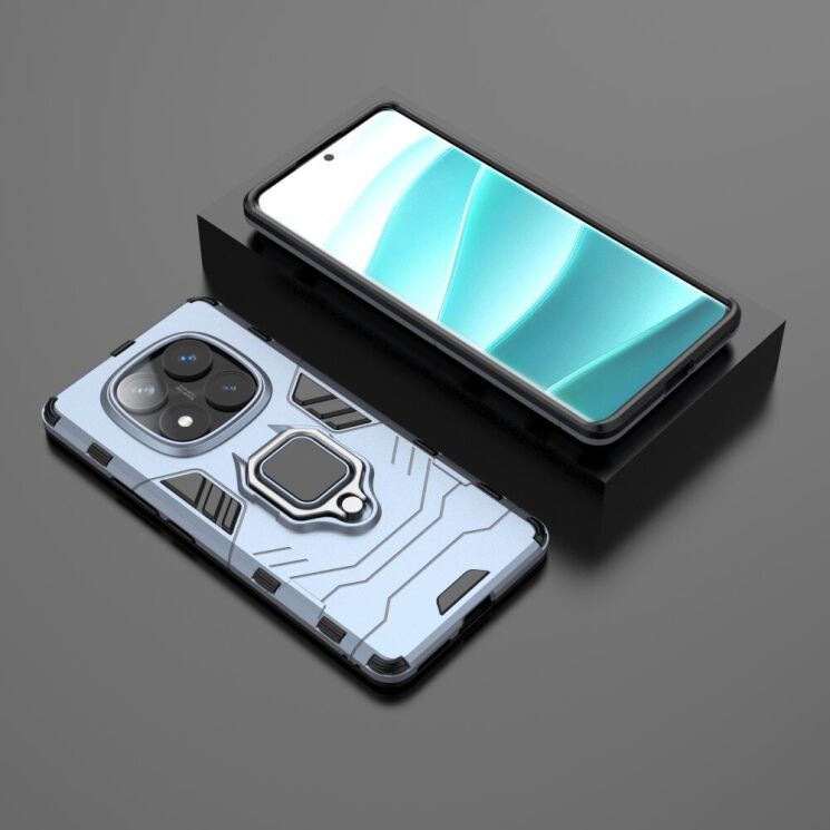 Защитный чехол Deexe Hybrid Case для Xiaomi Redmi Note 14 Pro - Blue: фото 4 из 6