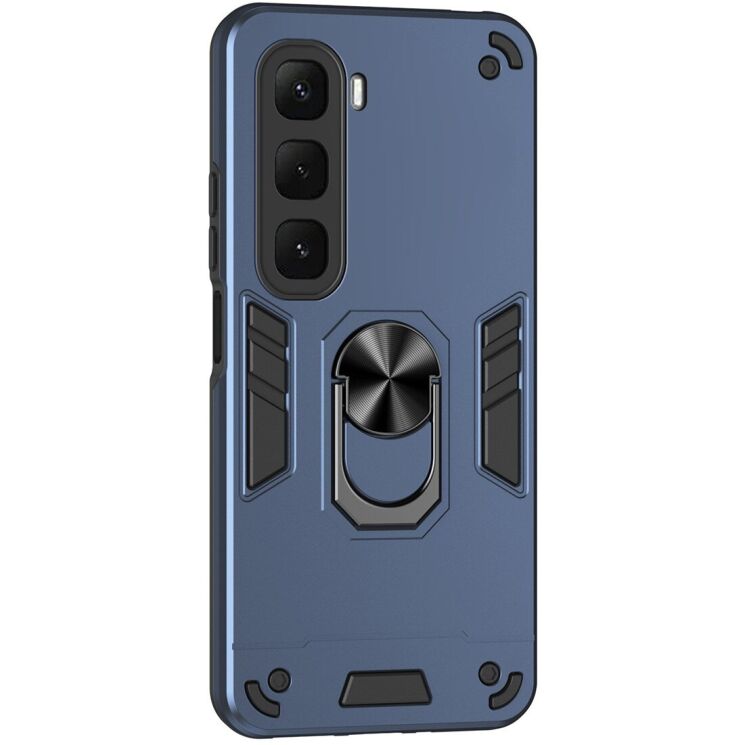 Захисний чохол Deexe Hybrid Shell для Infinix Hot 60і - Blue: фото 1 з 7